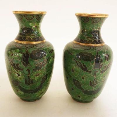 1059	PAIR OF CLOISONNE VASES, APPROXIMATELY 6 IN HIGH

