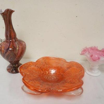 1270	GROUP OF CASED GLASS AND MURANO GLASS ITEMS
