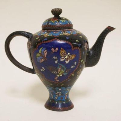 1055	ANTIQUE CLOISONNE MINIATURE TEAPOT, APPROXIMATELY 5 IN HIGH
