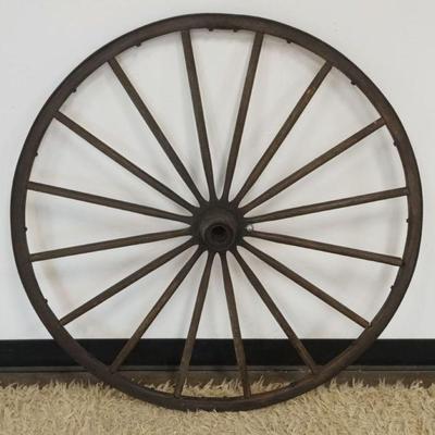 1138	ANTIQUE WOOD WAGON WHEEL, APPROXIMATELY 41 IN

