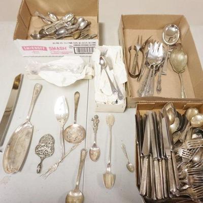 1246	LARGE GROUP OF ASSORTED SILVER PLATE FLATWARE

