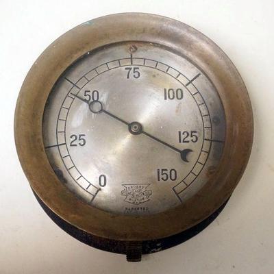 1258	ANTIQUE CROSBY STEM GAUGE AND VALVE CO., GAUGE APPROXIMATELY 7 1/2 IN X 3 IN H
