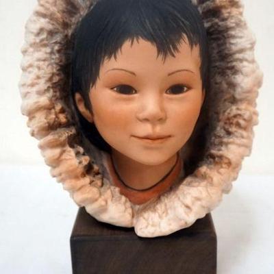 1272	CYBIS ESKIMO GIRL BUST MOUNTED ON WOOD, APPROXIMATELY 10 IN
