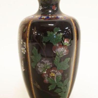 1064	CLOISONNE RIBBED VASE, APPROXIMATELY 7 1/2 IN HIGH

