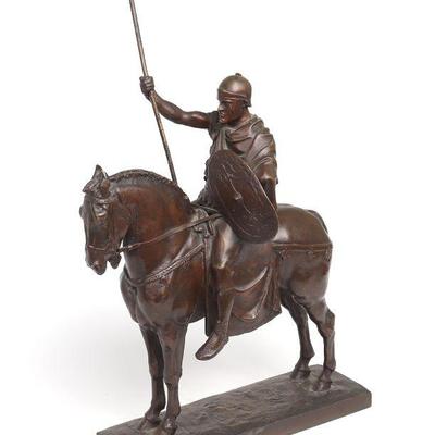 The Bronze "Cavalier Romaine" by C. Fremiet Statue