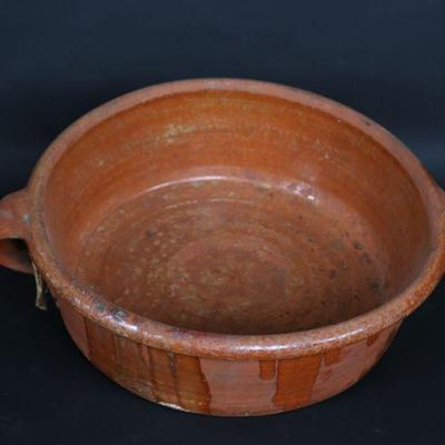 French Redware Terracotta Bowl, 19th Century
