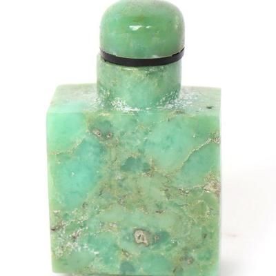 Chinese Gorgeous Green Lepidolite Snuff Bottle