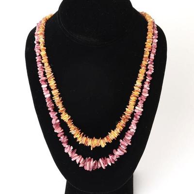 Gorgeous Duel Banded Spiny Lobster Zuni Beaded Necklace