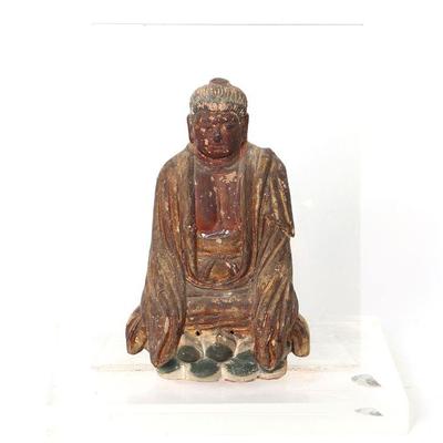 Ming Dynasty Polychrome Stucco Buddha