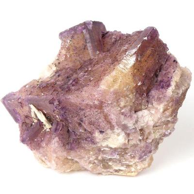 Lovely Barite on Fluorite Crystal