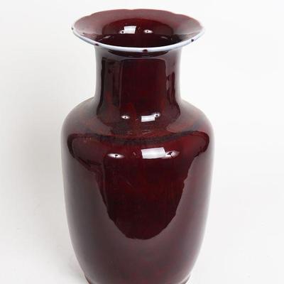 Chinese Sang De Boeuf Porcelain Rouleau Vase