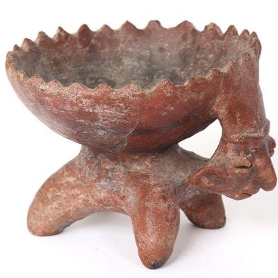 Jalisco Human Effigy Bowl, 100BCE - 250CE