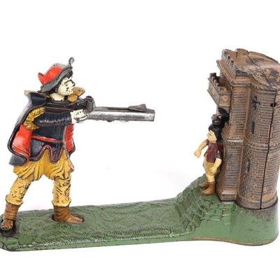 William Tell Iron Mechanical Bank, Pat. 1896