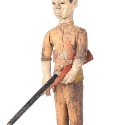 Folk Art Colonial Standing Figure of Solider, Ibibio Nigeria