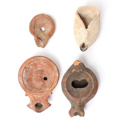 Group of Four Roman Oil Lamps