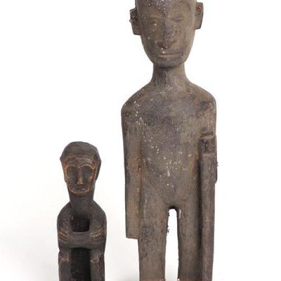 Philippines Seated Rice God and Standing Bulul Figure