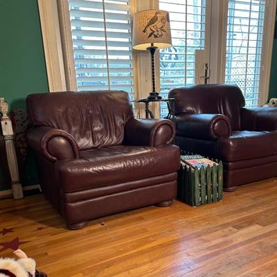 oversized leather chairs