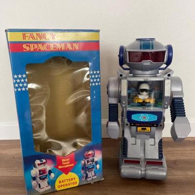 Vintage Fancy Spaceman Robot Battery Operated w/ Box