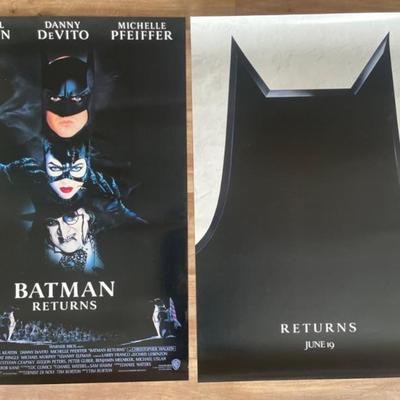 (2) Vintage 1992 Batman Returns Movie Posters