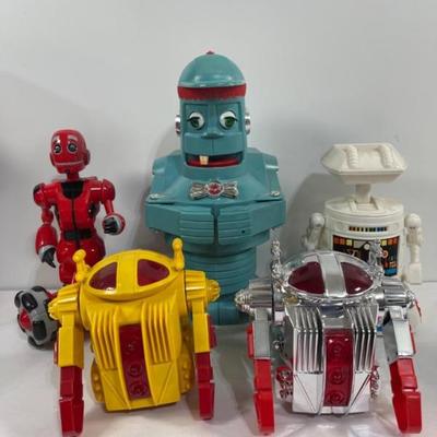 (5) Assorted Vintage Robots - Yakkity-Yob By Eldon Industries & More!