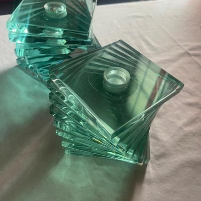 Guether Luna at glass candle holders 