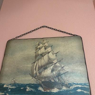 Vintage nautical ship sea 
Mid century American 