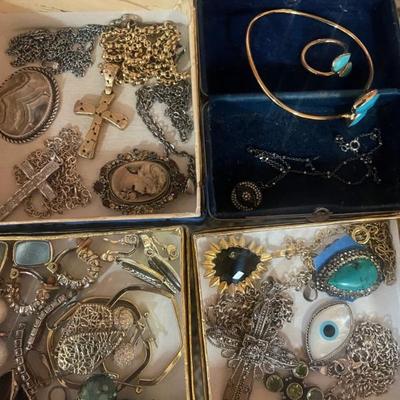 925 silver rings and charms necklaces 