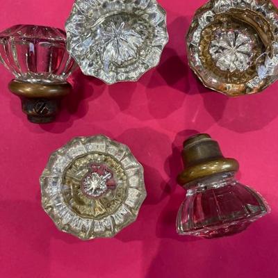 Vintage glass door handles 
