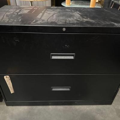 #5548 â€¢ black metal filing cabinet
