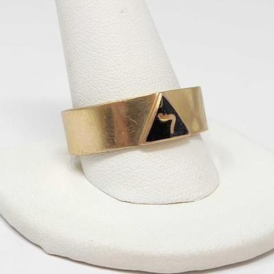 #426 â€¢ 10k Gold Masonic Ring, 5.46g
