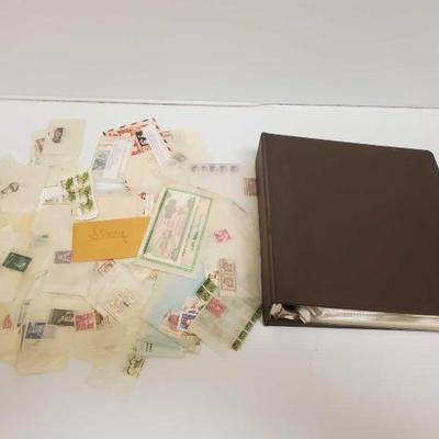 #908 â€¢ Stamp Collection with Binder
