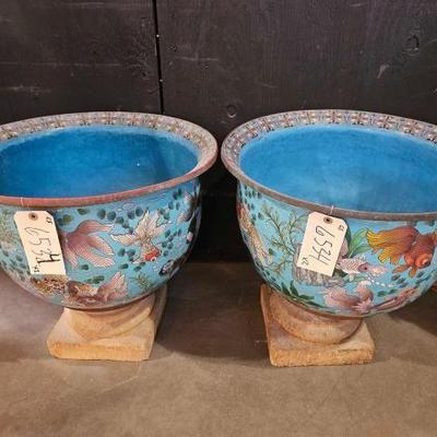 #6534 â€¢ 2 Large Bowls with Bases
