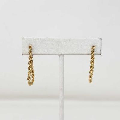 #414 â€¢ 14k Gold Chain Earrings, 3g
