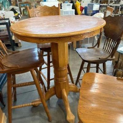 #5792 â€¢ Wood Table & 4 Chairs

