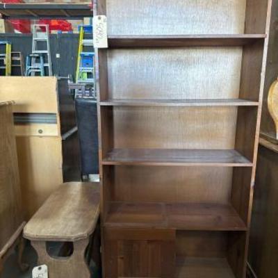 #5090 â€¢ wood table wooden bookshelf
