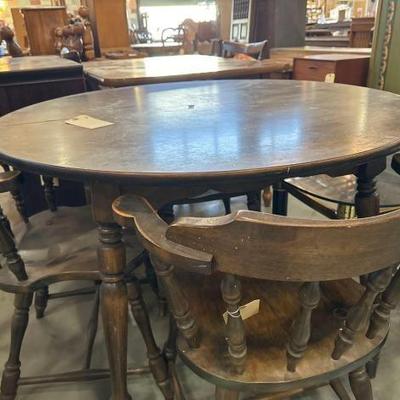 #5768 â€¢ Wooden Table with 5 Chairs
