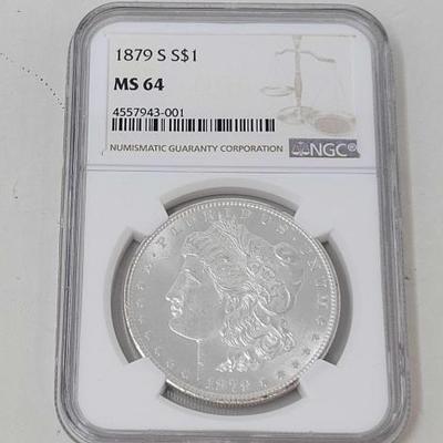#584 â€¢ 1879 Morgan Silver Dollar
