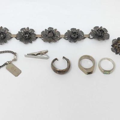 #471 â€¢ .925 Silver Clip, Rings and Scraps, 54g
