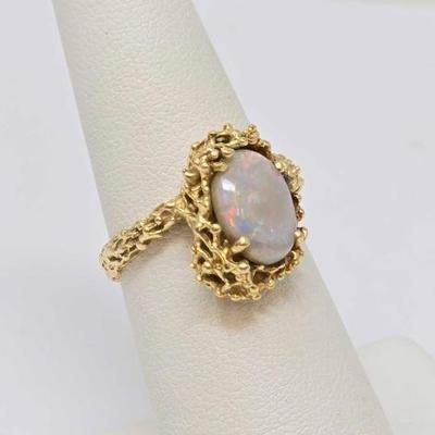 #368 â€¢ 14k Gold Opal Ring, 4.87g
