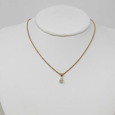 #326 â€¢ 14k Diamond Necklace, 5.3g
