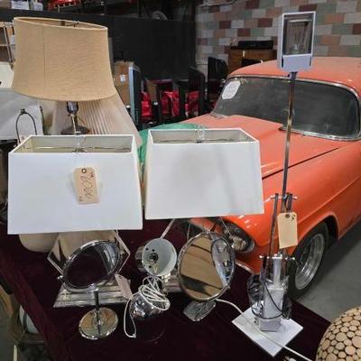 #6066 â€¢ Glass Vanity Lamp Set
