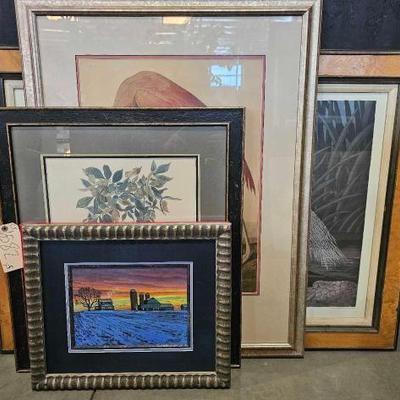 #6582 â€¢ 5 Pieces of Framed Art
