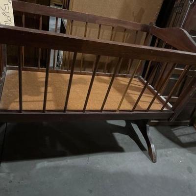 #5692 â€¢ Vintage Rocking Crib

