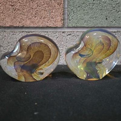 #3024 • (2) Decorative Paperweights
