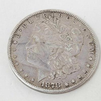 #586 â€¢ 1878 Morgan Silver Dollar
