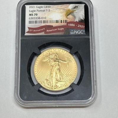 #502 â€¢ 2021 $50 Liberty American Eagle Gold Coin
