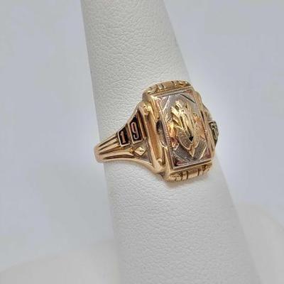 #428 â€¢ 10k Gold Vintage Class Ring, 4.9g
