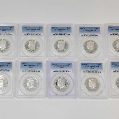 #546 • (10) 1992-2009 Kennedy Half Dollar Silver Coins
