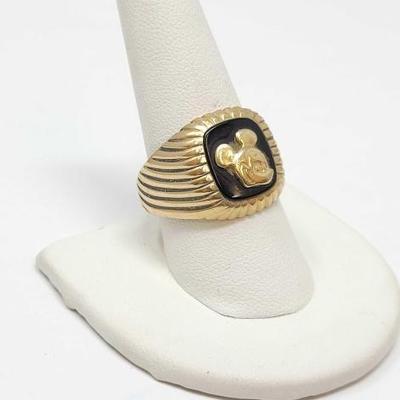 #390 â€¢ 14k Gold Mickey Mouse Ring, 7.95g
