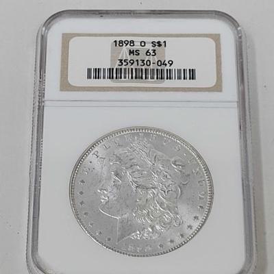 #580 â€¢ 1898 Morgan Silver Dollar
